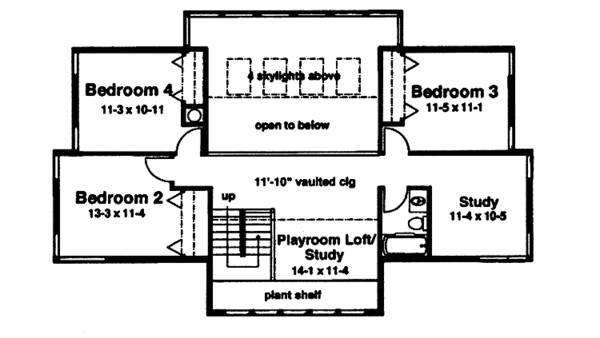 Architectural House Design - Craftsman Floor Plan - Upper Floor Plan #965-5