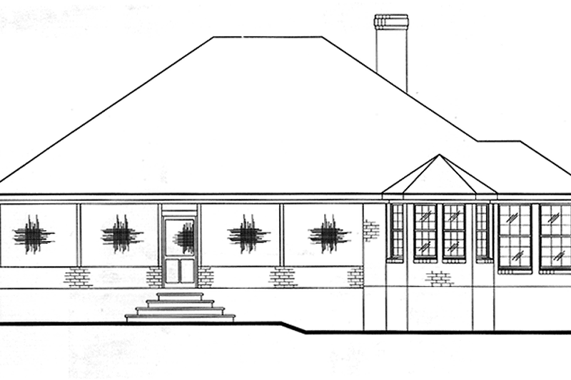 Home Plan - Exterior - Rear Elevation for Country House Plan #968-8 - 3 bed, 2.5 bath