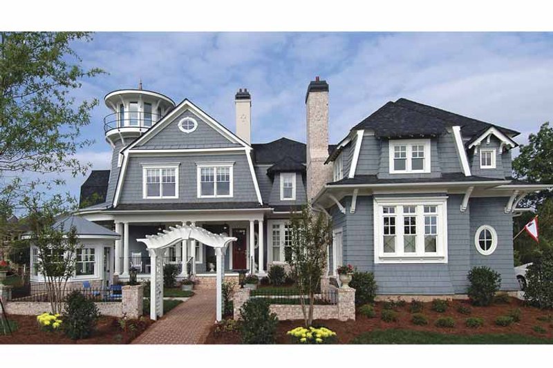 House Blueprint - Exterior - Front Elevation 3 for Country House Plan #54-302 - 5 bed, 4 bath