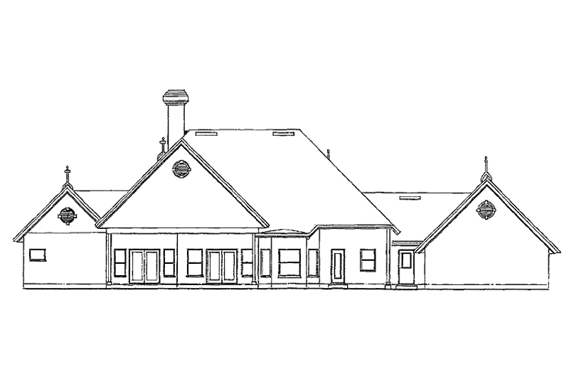 Home Plan - Exterior - Rear Elevation for Victorian House Plan #417-464 - 3 bed, 2 bath