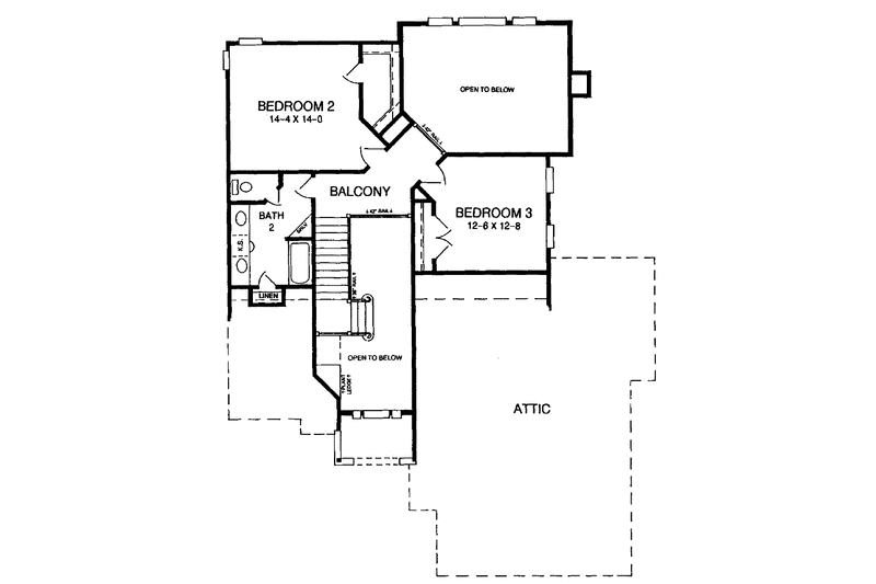 Home Plan - Floor Plan - Upper Floor for Cottage House Plan #952-99 - 3 bed, 2.5 bath