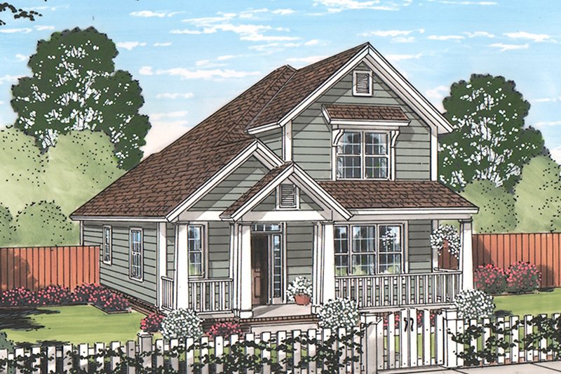 Architectural House Design - Country Exterior - Front Elevation Plan #513-2165