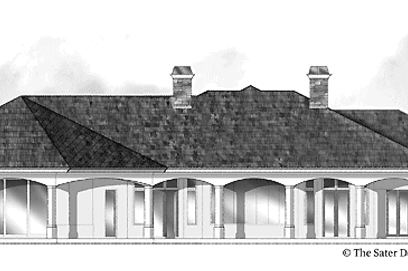 Dream House Plan - Exterior - Rear Elevation 1 for Mediterranean House Plan #930-265 - 3 bed, 3.5 bath