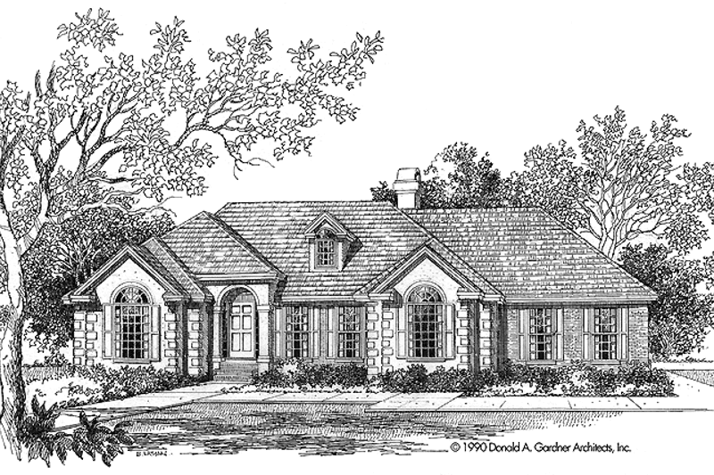 Home Plan - European Exterior - Front Elevation Plan #929-105