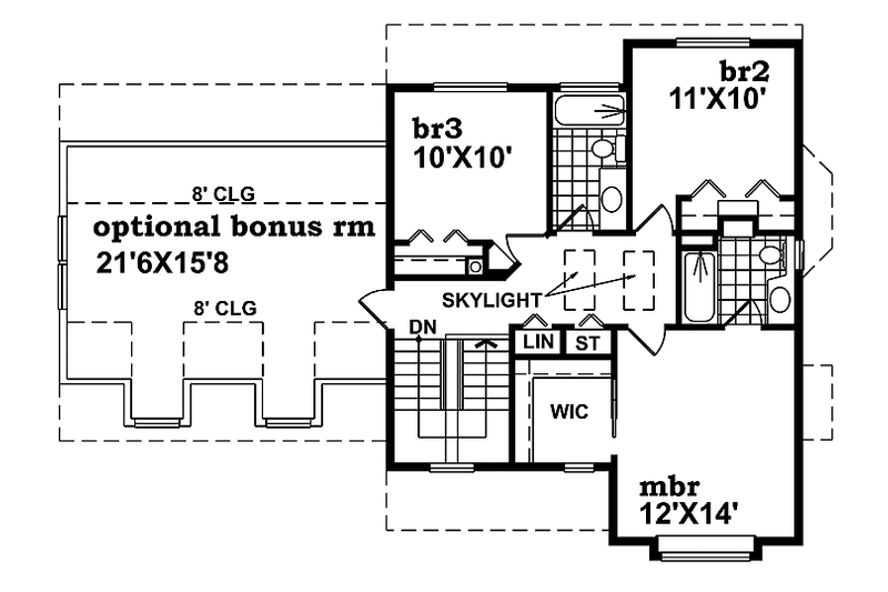 Dream House Plan - Floor Plan - Upper Floor for Victorian House Plan #47-903 - 3 bed, 2.5 bath