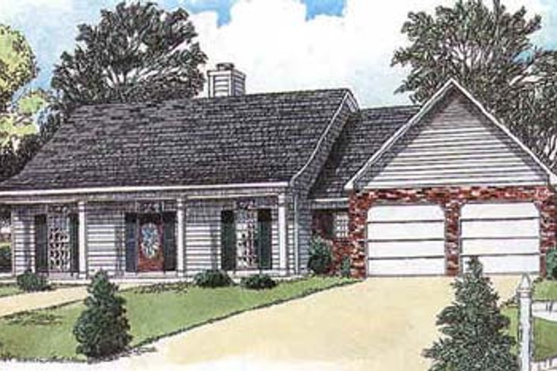 Traditional Style House Plan - 3 Beds 2 Baths 1660 Sq/Ft Plan #16-125