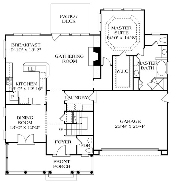 House Plan Design - Country Floor Plan - Main Floor Plan #453-258