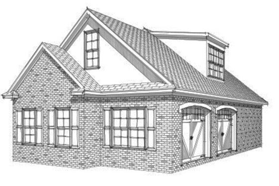 Exterior - Front Elevation for Traditional House Plan #63-339, 1 bath