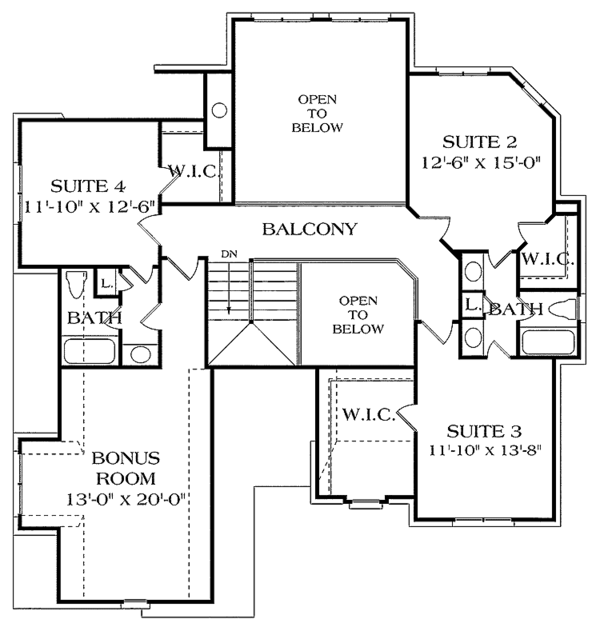 Architectural House Design - Country Floor Plan - Upper Floor Plan #453-276
