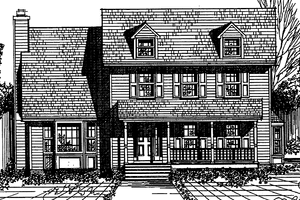 Country Exterior - Front Elevation Plan #30-277