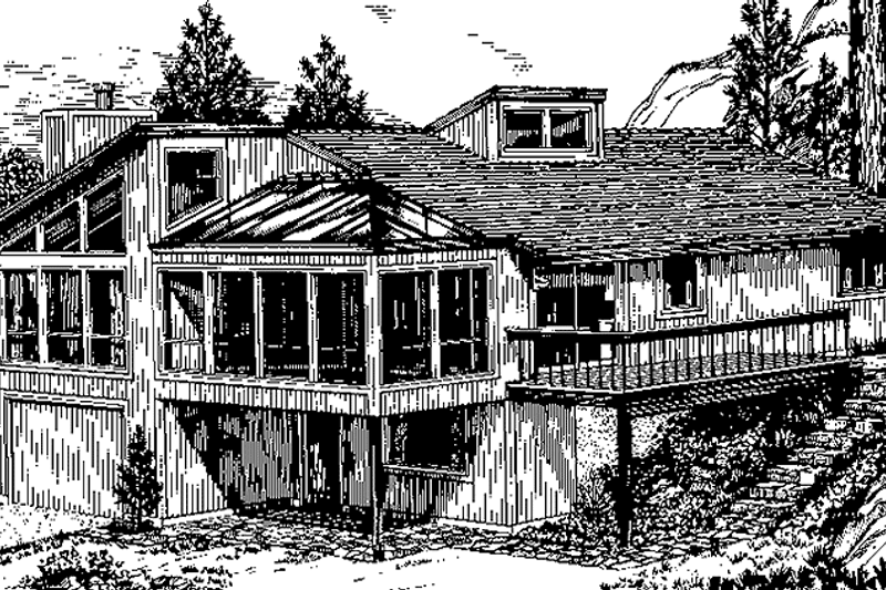 Home Plan - Contemporary Exterior - Front Elevation Plan #320-1014