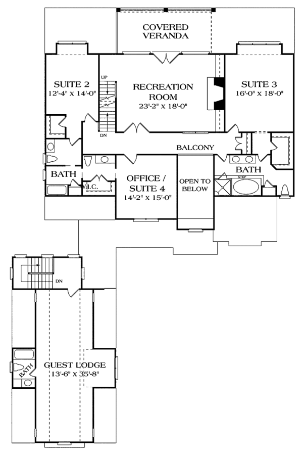 Dream House Plan - Craftsman Floor Plan - Upper Floor Plan #453-314
