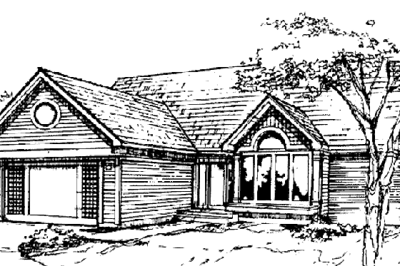 Exterior - Other Elevation for Country House Plan #320-356 - 3 bed, 2 bath