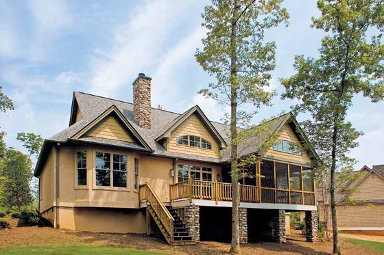 Exterior - Rear Elevation for Craftsman House Plan #929-407 - 4 bed, 3.5 bath