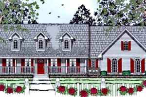 Dream House Plan - Country Exterior - Front Elevation Plan #42-669