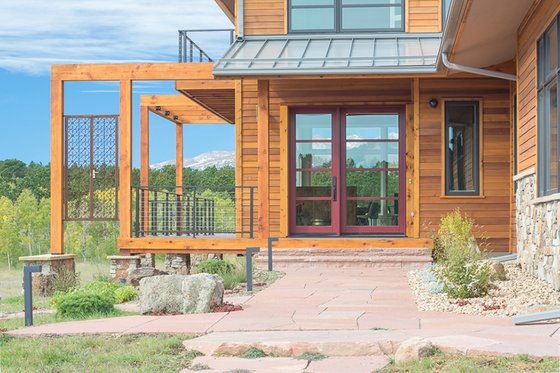 Exterior - Front Elevation 1 for Prairie House Plan #1042-17 - 4 bed, 4 bath