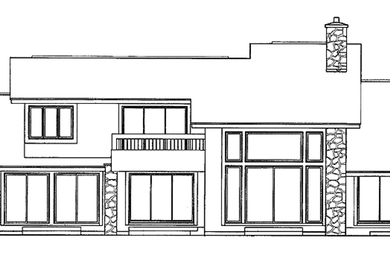 Dream House Plan - Exterior - Rear Elevation for Contemporary House Plan #72-786 - 3 bed, 2.5 bath