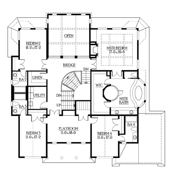 Dream House Plan - Craftsman Floor Plan - Upper Floor Plan #132-513