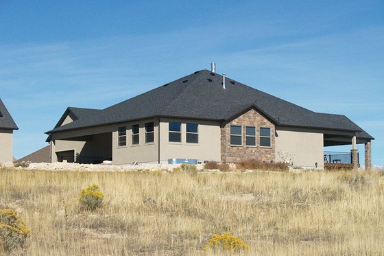 Exterior - Rear Elevation 1 for Ranch House Plan #1060-21 - 5 bed, 4 bath