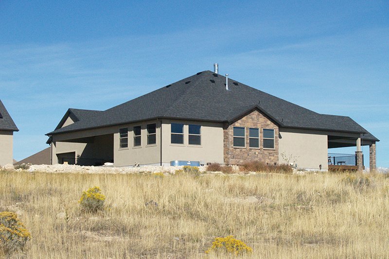 Dream House Plan - Exterior - Rear Elevation 1 for Ranch House Plan #1060-21 - 5 bed, 4 bath