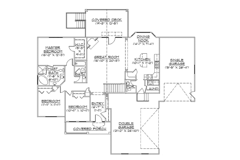 Home Plan - Floor Plan - Main Floor for Traditional House Plan #945-90 - 3 bed, 2.5 bath