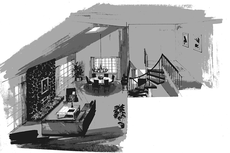 Dream House Plan - Interior - Family Room for Log House Plan #314-218 - 3 bed, 2 bath