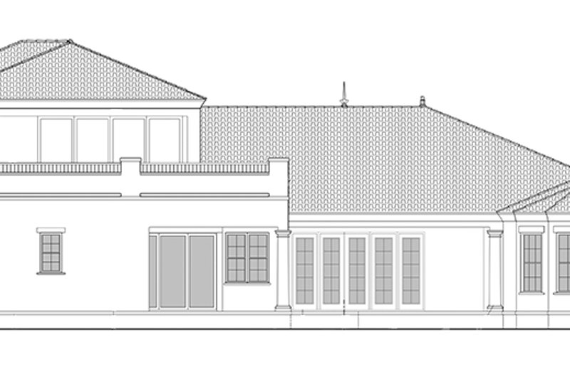 Dream House Plan - Exterior - Rear Elevation for Mediterranean House Plan #1058-84 - 4 bed, 4.5 bath