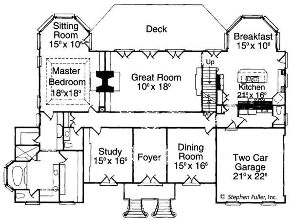 Architectural House Design - European Floor Plan - Main Floor Plan #429-146
