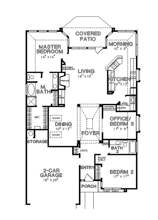 House Design - Mediterranean Floor Plan - Main Floor Plan #472-271