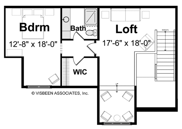 Tudor Floor Plan - Upper Floor Plan #928-27