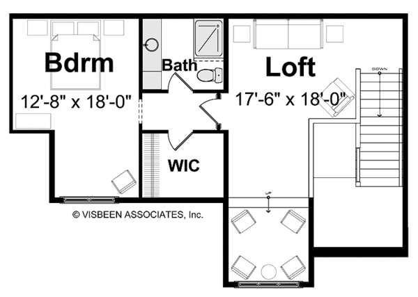 Home Plan - Tudor Floor Plan - Upper Floor Plan #928-27