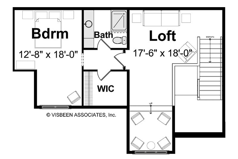 Home Plan - Floor Plan - Upper Floor for Tudor House Plan #928-27 - 4 bed, 3.5 bath