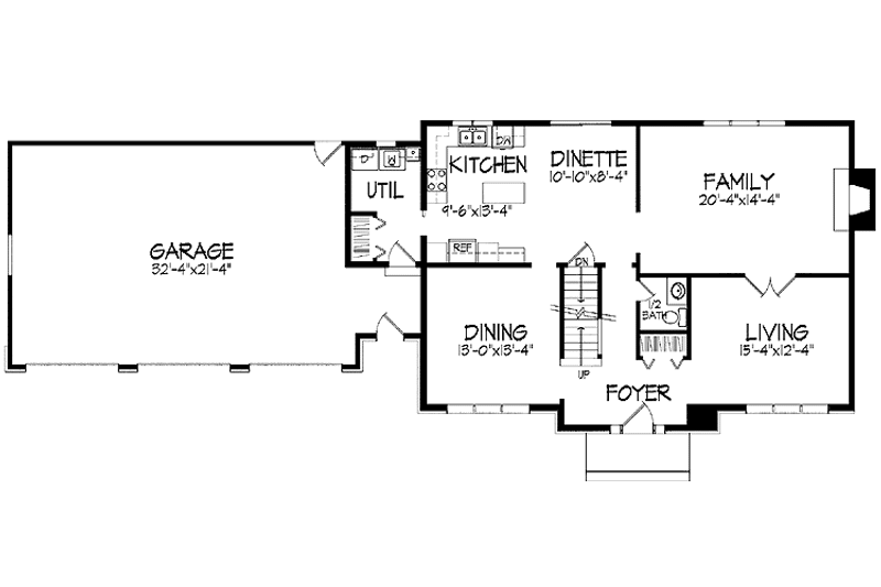 House Blueprint - Floor Plan - Main Floor for Country House Plan #51-876 - 4 bed, 2.5 bath