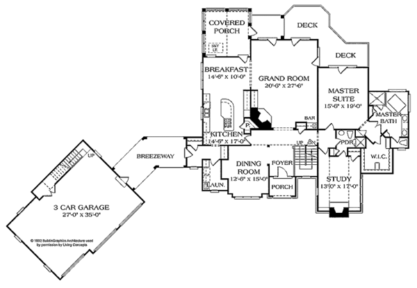 Home Plan - Country Floor Plan - Main Floor Plan #453-231