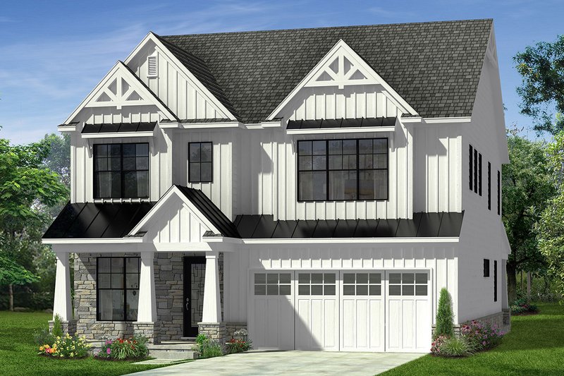 Home Plan - Farmhouse Exterior - Front Elevation Plan #1057-15