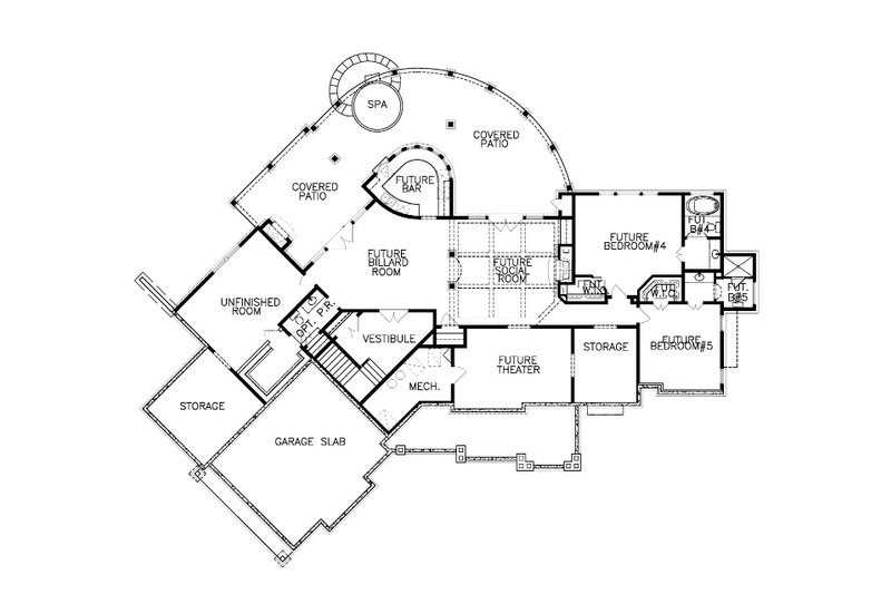 House Plan Design - Floor Plan - Other Floor for Craftsman House Plan #54-515 - 4 bed, 3.5 bath