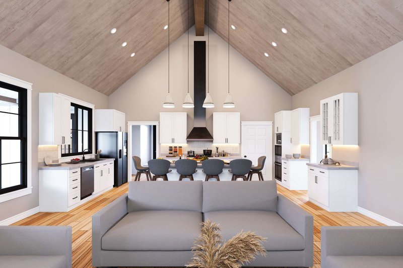 House Blueprint - Interior - Family Room 1 for Farmhouse House Plan #932-1463 - 3 bed, 2.5 bath