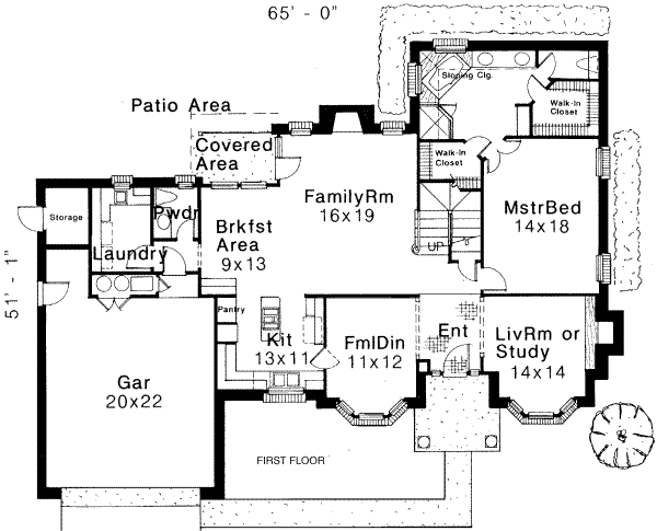 Home Plan - European Floor Plan - Main Floor Plan #310-197