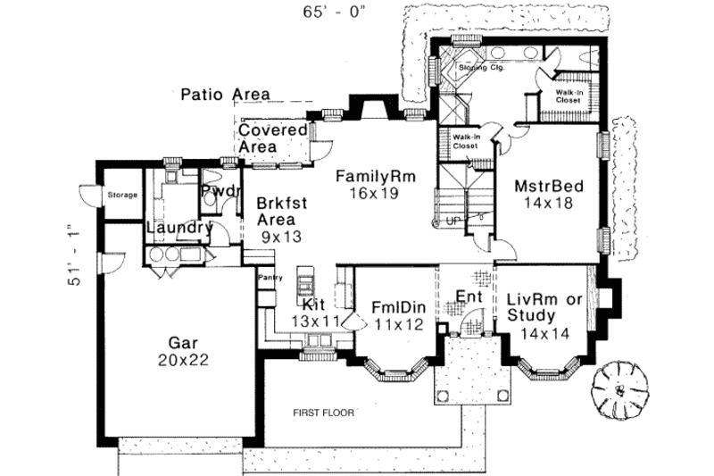 Dream House Plan - Floor Plan - Main Floor for European House Plan #310-197 - 4 bed, 3.5 bath