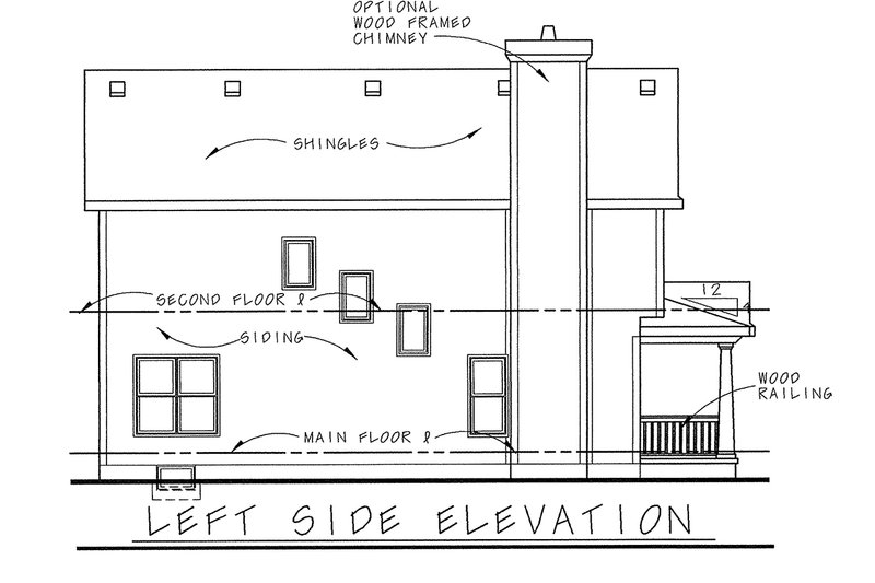 House Blueprint - Exterior - Other Elevation for Traditional House Plan #20-1702 - 3 bed, 3 bath