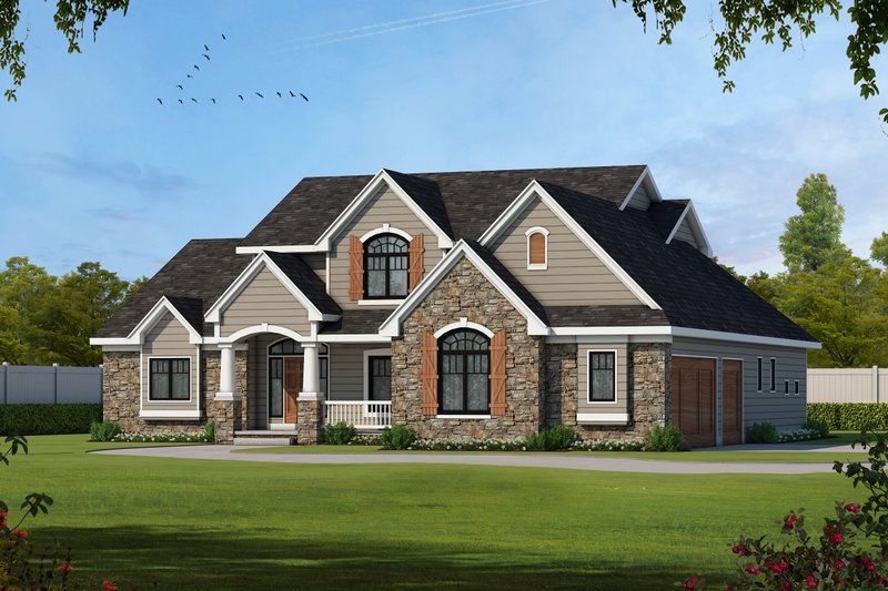 Home Plan - Country Exterior - Front Elevation Plan #20-2133