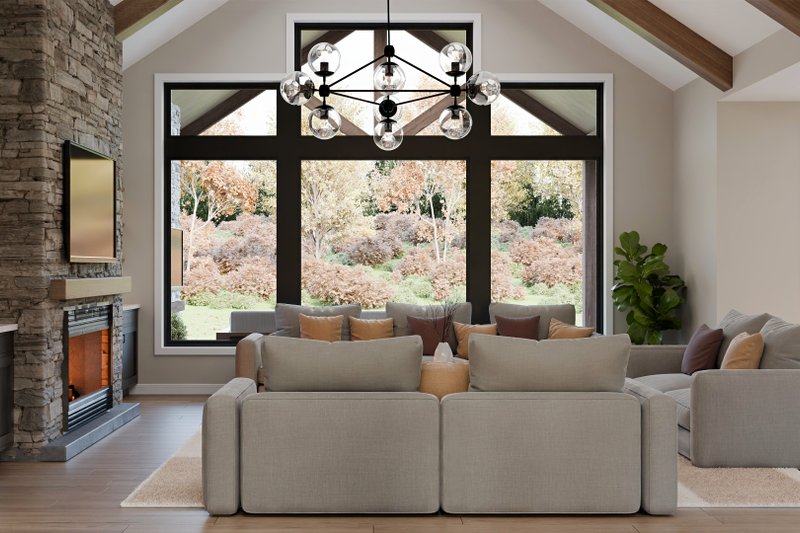 Home Plan - Interior - Family Room for Farmhouse House Plan #1089-64 - 4 bed, 4 bath