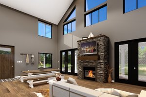 Interior - Entry for Farmhouse House Plan #1064-212 - 3 bed, 2.5 bath