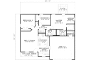 Traditional Style House Plan - 3 Beds 2 Baths 1214 Sq/Ft Plan #17-2128 