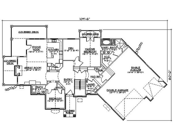 Ranch Floor Plan - Main Floor Plan #5-282