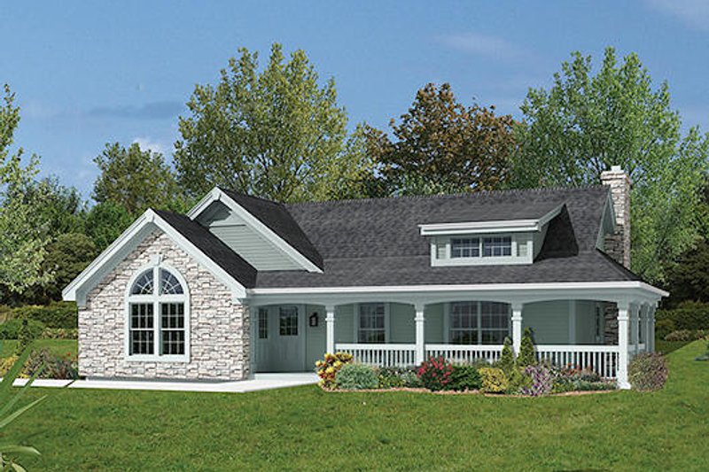 Home Plan - Farmhouse Exterior - Front Elevation Plan #57-340