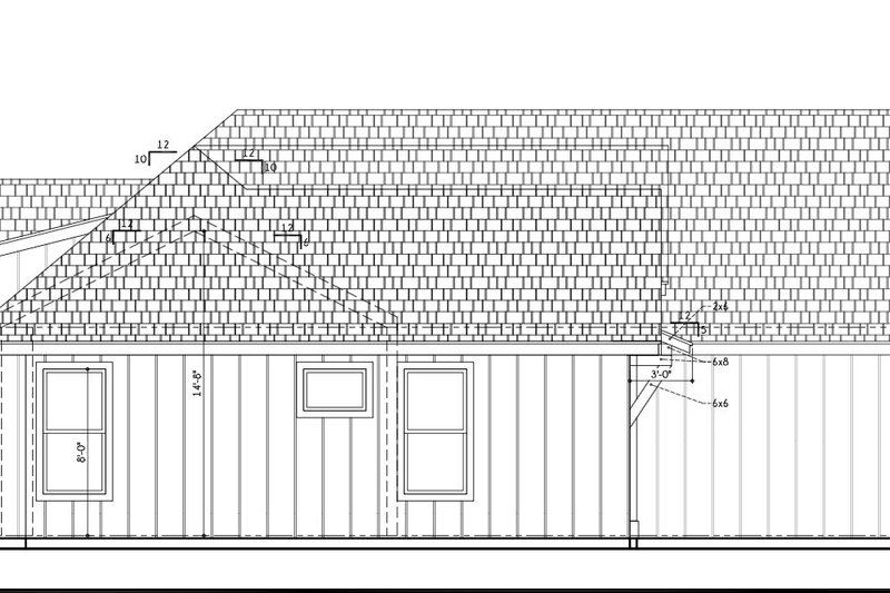 Architectural House Design - Exterior - Other Elevation for Craftsman House Plan #1110-4 - 3 bed, 2 bath
