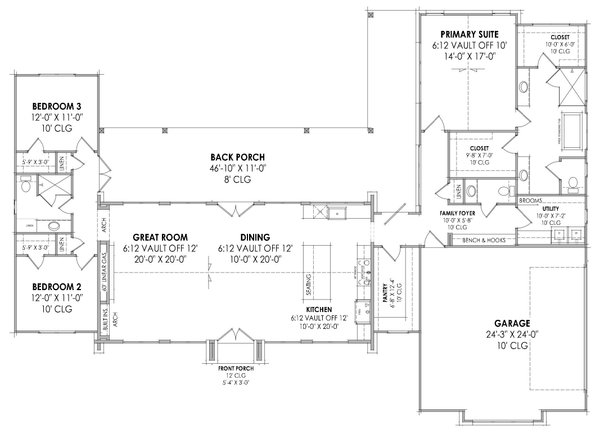 Modern Floor Plan - Main Floor Plan #1096-94