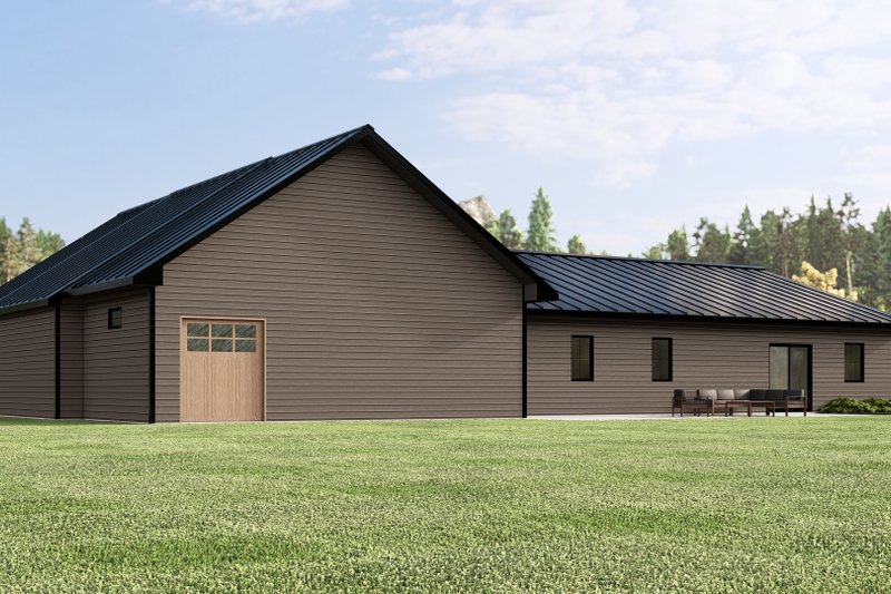 Home Plan - Exterior - Rear Elevation 1 for Barndominium House Plan #1064-334 - 3 bed, 2 bath