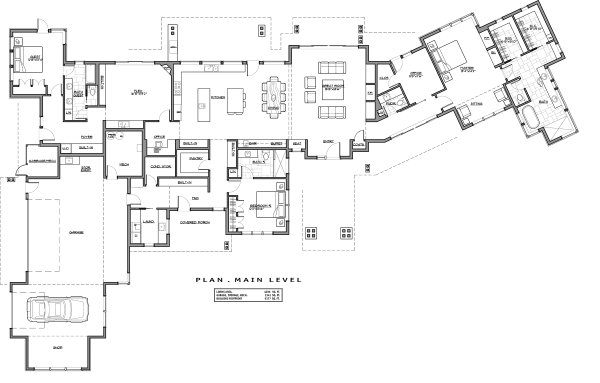 House Blueprint - Contemporary Floor Plan - Main Floor Plan #892-20
